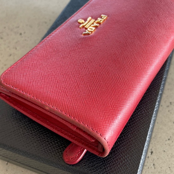 PRADA red saffiano wristlet - Picture 12 of 13